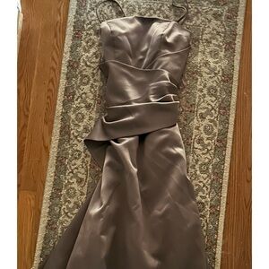 Alfred Angelo spaghetti strap shimmery evening gown A-line size 12